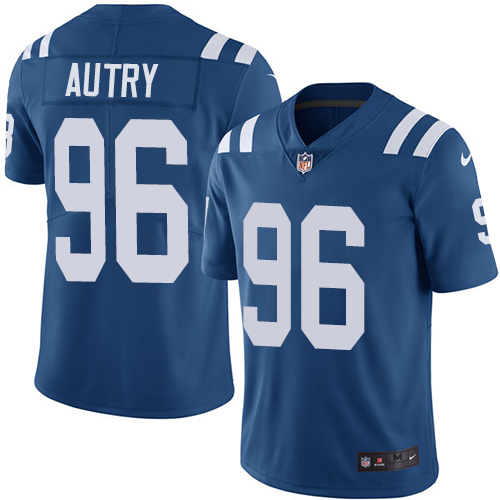 Indianapolis Colts 96 Limited Denico Autry Royal Blue Nike NFL Home Men Vapor Untouchable jerseys